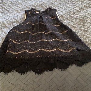 Small black lace tank top.
